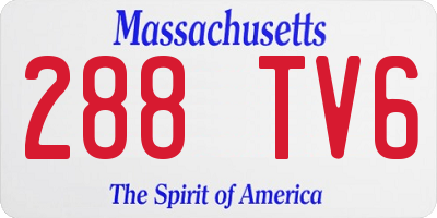 MA license plate 288TV6