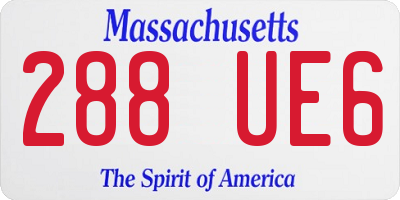 MA license plate 288UE6