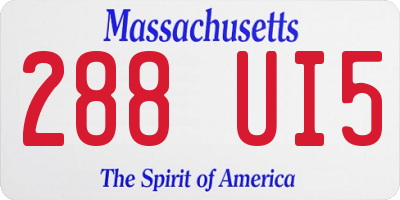 MA license plate 288UI5