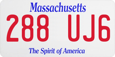 MA license plate 288UJ6