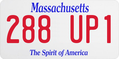 MA license plate 288UP1