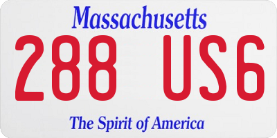 MA license plate 288US6