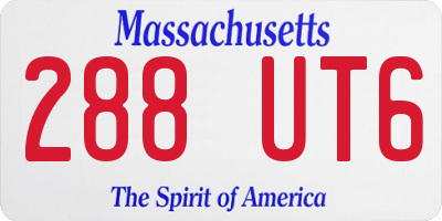 MA license plate 288UT6