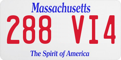 MA license plate 288VI4