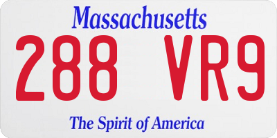 MA license plate 288VR9