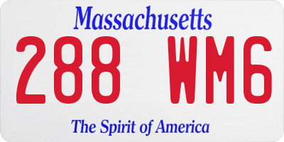 MA license plate 288WM6