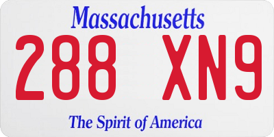 MA license plate 288XN9