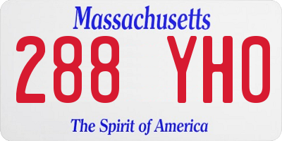 MA license plate 288YH0