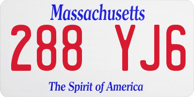 MA license plate 288YJ6