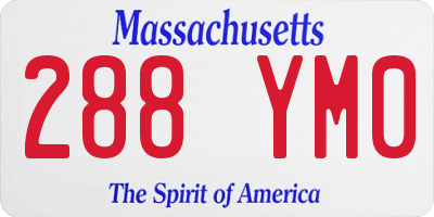 MA license plate 288YM0