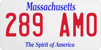 MA license plate 289AM0