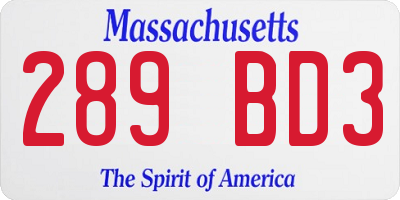 MA license plate 289BD3