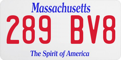 MA license plate 289BV8