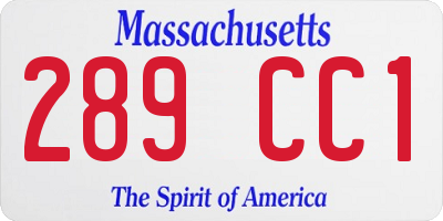 MA license plate 289CC1
