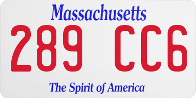 MA license plate 289CC6