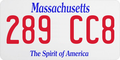 MA license plate 289CC8