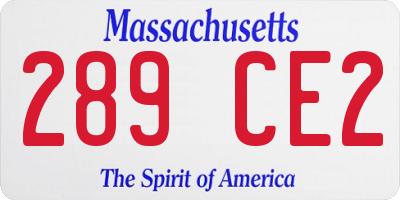 MA license plate 289CE2