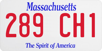 MA license plate 289CH1