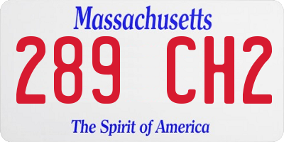 MA license plate 289CH2