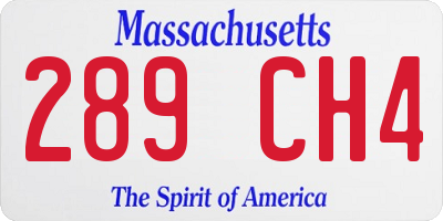 MA license plate 289CH4