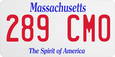 MA license plate 289CM0