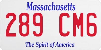MA license plate 289CM6
