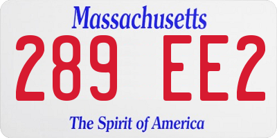 MA license plate 289EE2