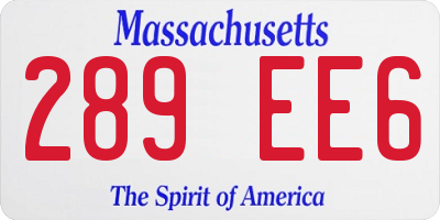 MA license plate 289EE6