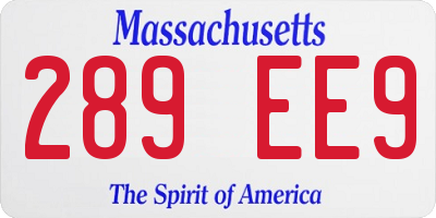 MA license plate 289EE9