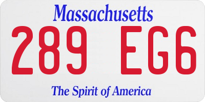 MA license plate 289EG6