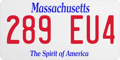 MA license plate 289EU4