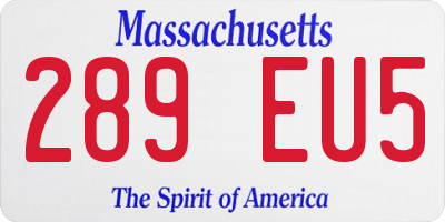 MA license plate 289EU5