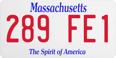MA license plate 289FE1