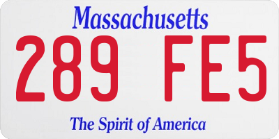 MA license plate 289FE5