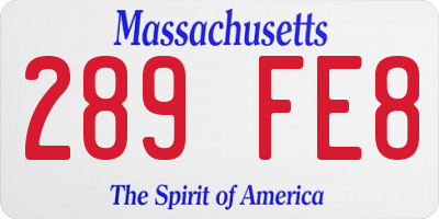 MA license plate 289FE8