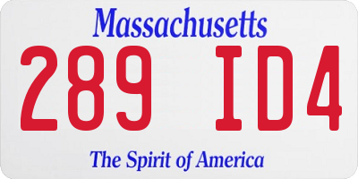MA license plate 289ID4