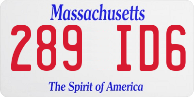 MA license plate 289ID6