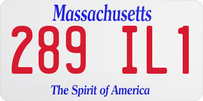 MA license plate 289IL1