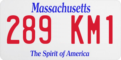 MA license plate 289KM1