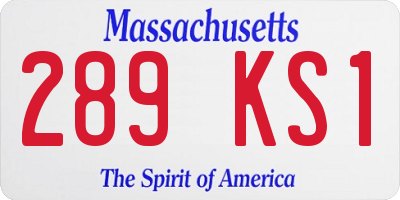 MA license plate 289KS1