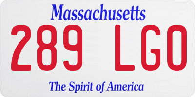 MA license plate 289LG0