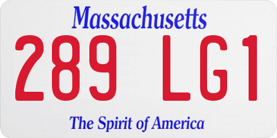 MA license plate 289LG1