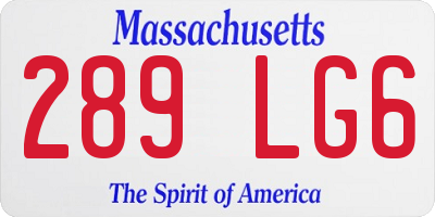 MA license plate 289LG6