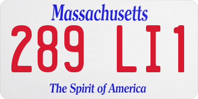 MA license plate 289LI1