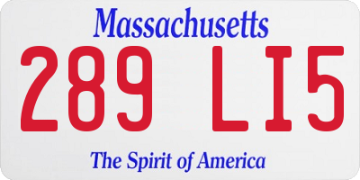 MA license plate 289LI5