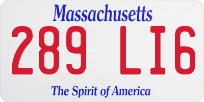MA license plate 289LI6