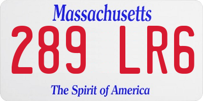 MA license plate 289LR6