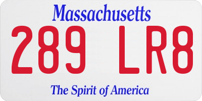 MA license plate 289LR8