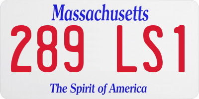 MA license plate 289LS1