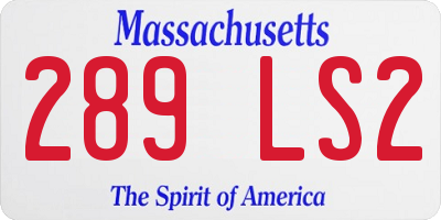 MA license plate 289LS2